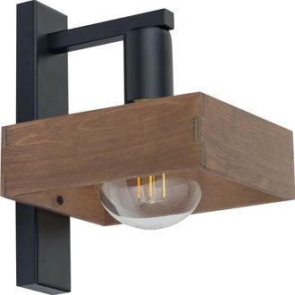 Sigma Robin Aplique De Pared Negro Marr&oacute;n Led E27 60w