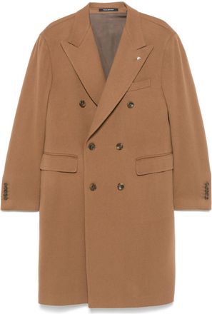 Tagliatore double-breasted coat - men - Cashmere/Virgin Wool/Cupro - 50 - Brown