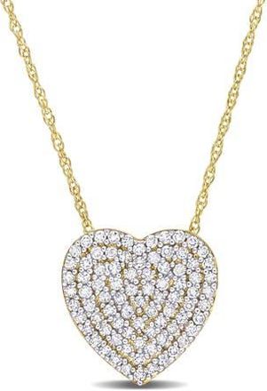 Delmar Diamond Pavé Heart Pendant Necklace - 0.25ct. in Gold at Nordstrom Rack