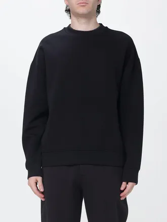 Emporio Armani Felpa girocollo in cotone con stampa fantasia
