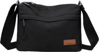 Generic Cymwer Nylon Messenger Bag Large Capacity Tote Bag Shoulder Bag for Travel Work (Black)