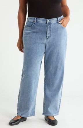 Eileen Fisher Ankle Straight Leg Jeans in Cloud Indigo at Nordstrom, Size 3X