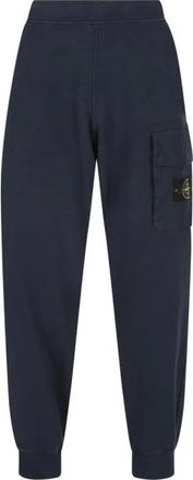 Stone Island Broeken, Heren, Blauw, L, Katoen, Blauwe Casual Broek Aw 25
