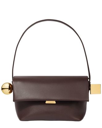 Jacquemus The Rond Carre Leather Shoulder Bag