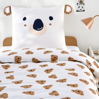 La Redoute Interieurs Kinderbeddelenset 50% gerecycled katoen, vierkant kussensloop, KOALA