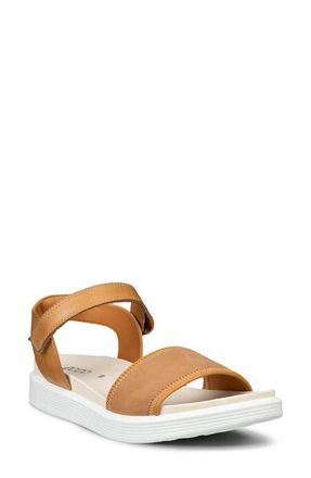 Ecco Soft Two Strap Sandal in Cashmere/Lion at Nordstrom, Size 7-7.5Us
