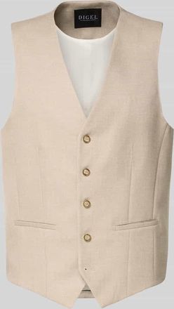 Digel Regular Fit Weste mit Viskose-Anteil Modell Edgar in Beige, Gr&ouml;&szlig;e 48
