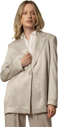 Kocca Jassen, Dames, Grijs, S, Stijlvolle Blazerstijl Jas