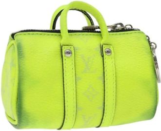 Louis Vuitton Pre-owned Lederen Sleutelhanger - Dames - Vintage Accessoires - Groen - ONE Size - Leer - Vintage