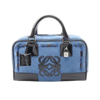 Loewe Pre-owned Handbags, female, Blue, Size: ONE SIZE Pre-owned Amazona 28 Leather Handbag