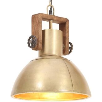 vidaXL Lampada a Sospensione Industriale 25 W Ottone Rotonda 30 cm E27 vidaXL