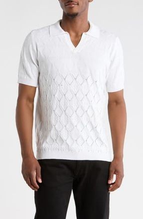 T.R. Premium Slim Fit Polo Sweater in White at Nordstrom Rack, Size Xxx-Large