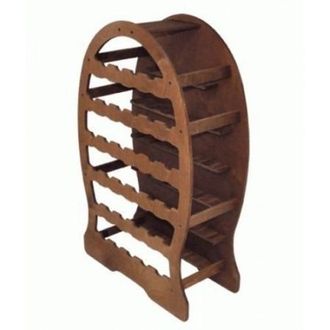 Made in Italy Porta Botella Barril 33 Pos. - Cm Oscuro. 61x27xh.96