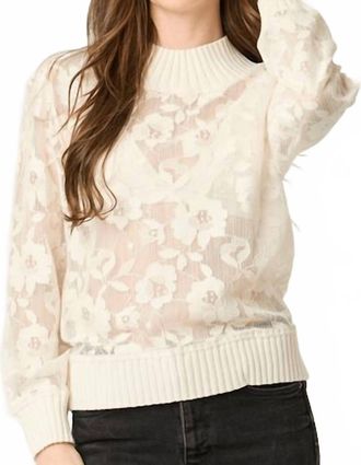 BTB Los Angeles Rue Floral Sweatshirt In Ivory