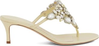 Paco Rabanne Sandalen verfraaid met kristallen - Beige
