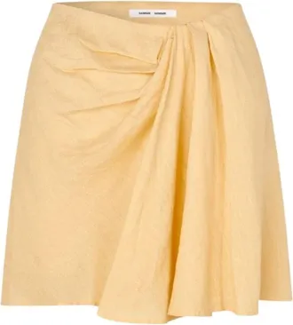 Sams&oslash;e & Sams&oslash;e Saiben Skirt - Skirts - Mujer - Amarillo - M