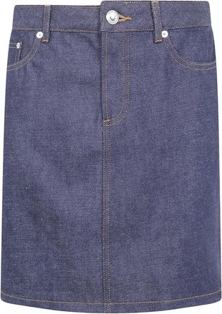 A.P.C. Standaard Rok - Dames - Spijkerrokken - Blauw - XS - Katoen - Rokken