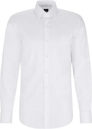 HUGO BOSS Heren Oxford Normaal Overhemd (Wit)