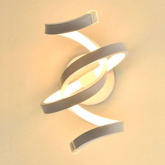 OEM Aplique De Pared Led Acr&iacute;lico Moderno Con Luces En Espiral, L&aacute;mpara De Pared Sencilla De Aluminio Para Sala De Estar, Mesita De Noche, Dormitorio, Pas