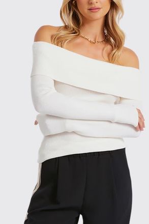 Bishop + Young Blaine Off Shoulders Sweater in White at Nordstrom, Size X-Small