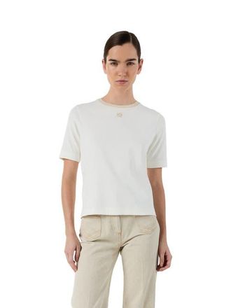 Gerard Darel Mavie Embroidered Monogram T-Shirt in Ecru at Nordstrom, Size X-Large