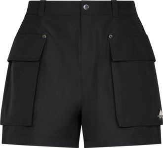 Moose Knuckles Mid-Thigh Black Shorts with Flap Pockets