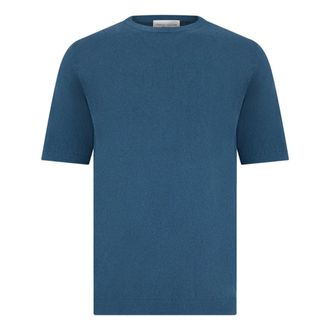 Roberto Collina T-Shirts, male, Blue, Size: 2XL Cotton T-shirt Sponge Effect