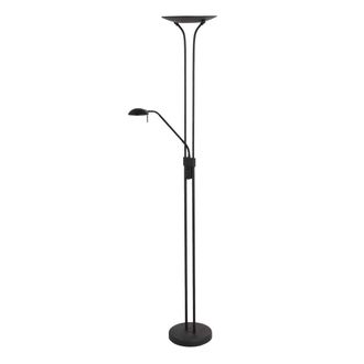 Steinhauer Steinhauer - Mexlite - L&aacute;mpara De Pie - Biron - Negro - Vidrio Metal - L&aacute;mpara