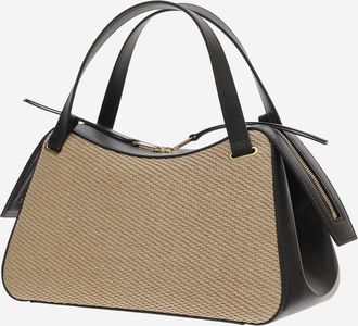 Jil Sander Womens Leather And Raffia Bag Natural Polyamide Shoulder