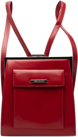 Saint Laurent Red Color Leather Backpack (Pre-Owned)