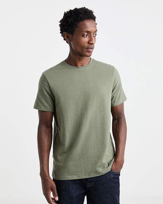 Jacamo Textured Crew Neck T-Shirt