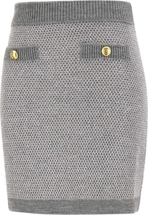 Elisabetta Franchi Rokken, Dames, Grijs, S, Wol, Daily Skirt