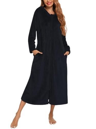 ORANDESIGNE Peignoir de Bain Femme Longue Robe de Chambre Peignoir
