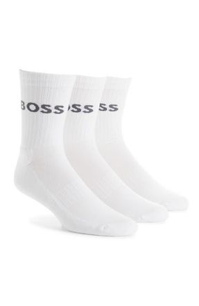BOSS 3-Pack Logo Socks in White at Nordstrom, Size 7-13