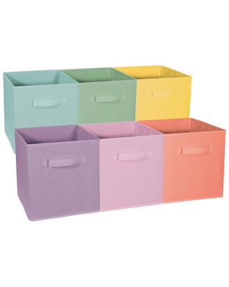 Sorbus Set Of 6 Foldable Storage Cube Basket Bin