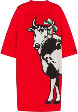Moschino graphic-print dress - Red