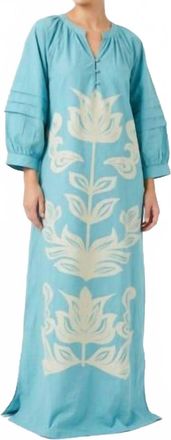 THML Clothing Floral Maxi Dress In Blue