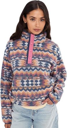 Columbia Helvetiatm II Printed Cropped 1/2 Snap Womens Coat Sea Salt/Retrotree : 2XL, Polyester