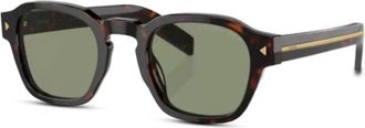 Prada A16S gold-detail sunglasses - Brown