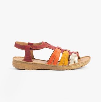 Josef Seibel Ivy 02 Womens Sandals Rot-multi - Multicolour Leather - Size UK 6.5