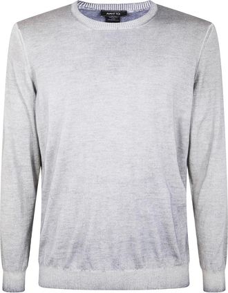 Avant Toi Round-neck Truien - Heren - Ronde hals truien - Blauw - L - Truien & Vesten