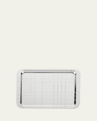 Christofle Graphik Small Silver-Plated Tray, 8 x 12