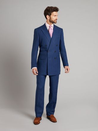 Oliver Brown Cadogan Linen Suit - Rich Blue