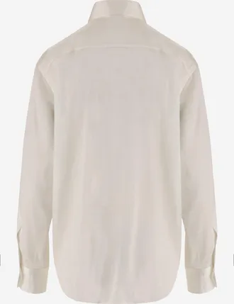 Her Shirt Womens Stretch Silk Shirt Ludovica White