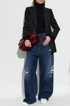 Dolce & Gabbana Straight-Leg Jeans, Womens, Navy Blue