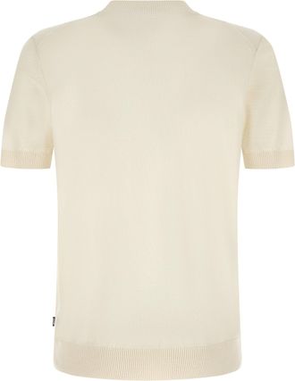 HUGO BOSS Extrafine Merino Wool T-shirt - Cream