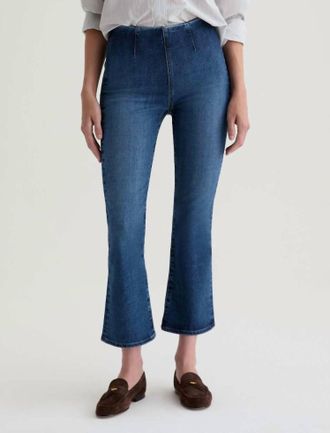 AG - Adriano Goldschmied Farrah Pull On Boot Crop Jeans In Moonlight