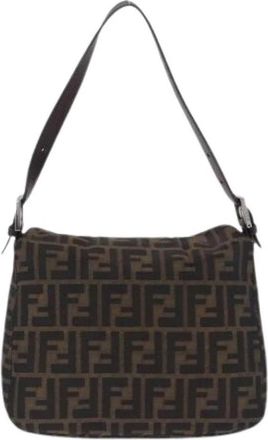 Fendi Pre-owned Vintage Schoudertas - Dames - Vintage Schoudertas - Bruin - ONE Size - Leer - Vintage