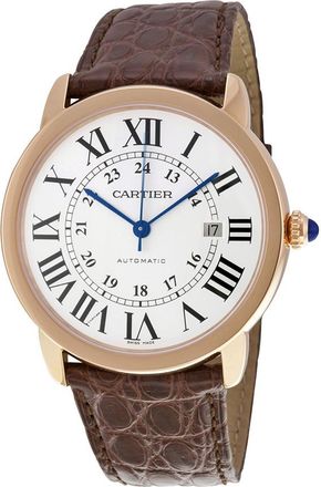 Cartier Pre-owned Cartier Ronde Solo De Cartier Silvered opaline Dial Mens Watch W6701009