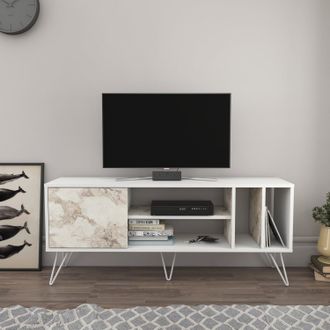 Decorotika Mistico TV Stand TV Unit for TVs up to 55 inches in White